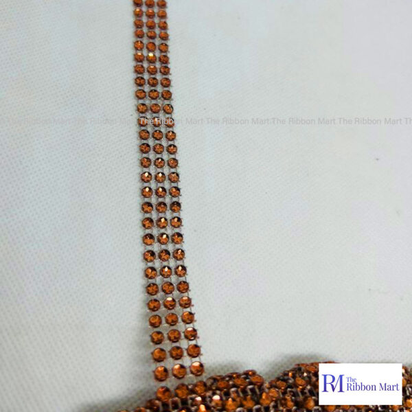 Copper Rhinestone Ribbon