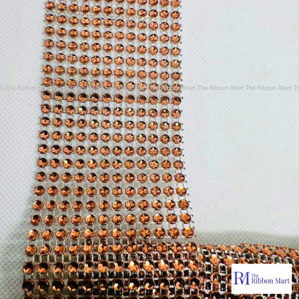 Copper Rhinestone Ribbon (3 Sizes) - Image 2