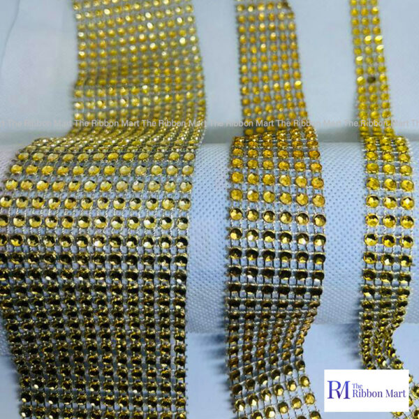 GOLD RHINESTONE RIBBON