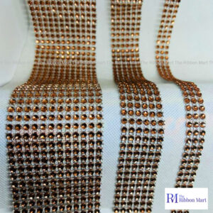 Copper Rhinestone Ribbon