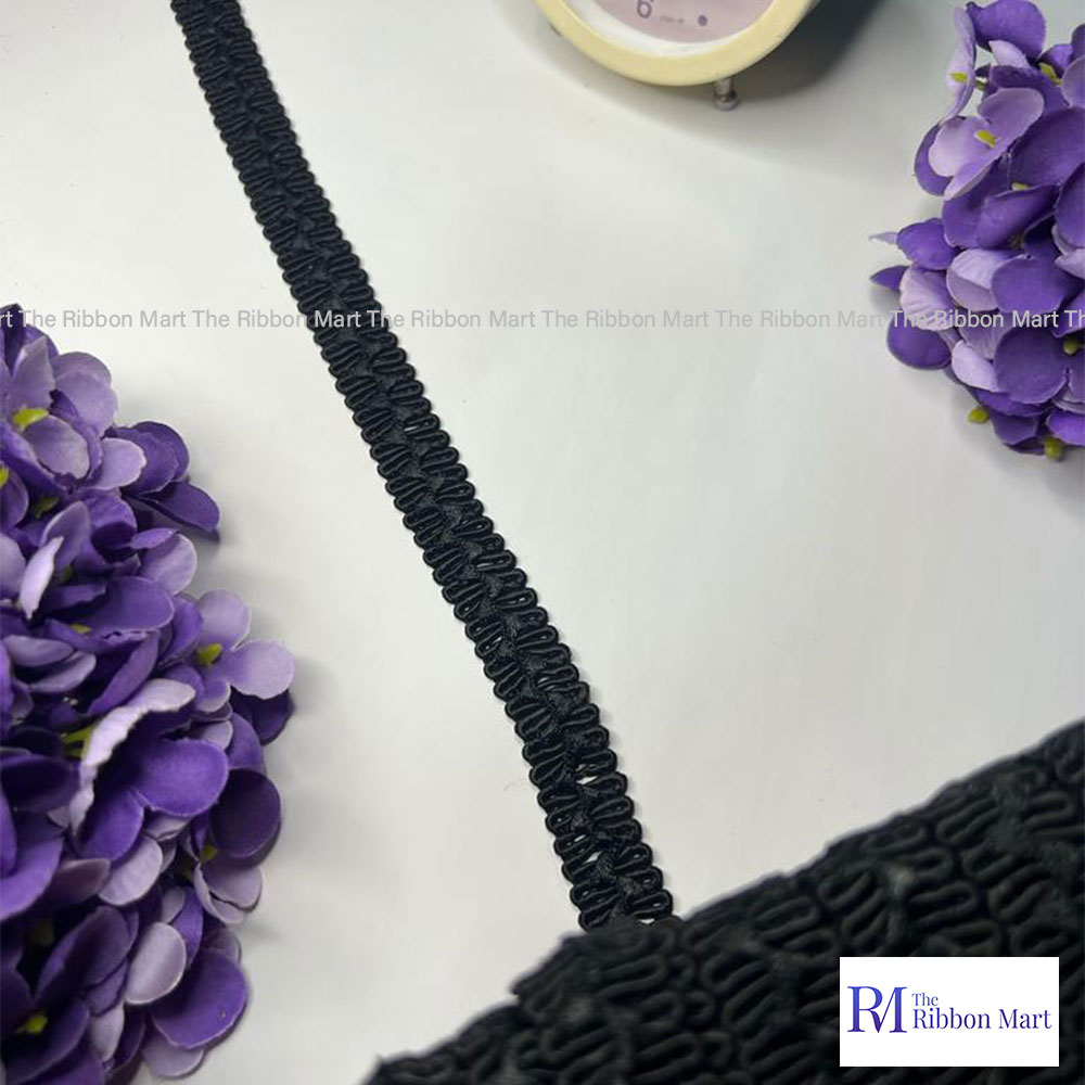 Vitalizart Black Lace Ribbon 15 Yards Crochet Lace Trim 3 Rolls
